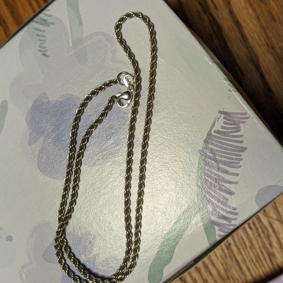 925 necklace silver chain stamped 17" Italy - Picture 4 of 4